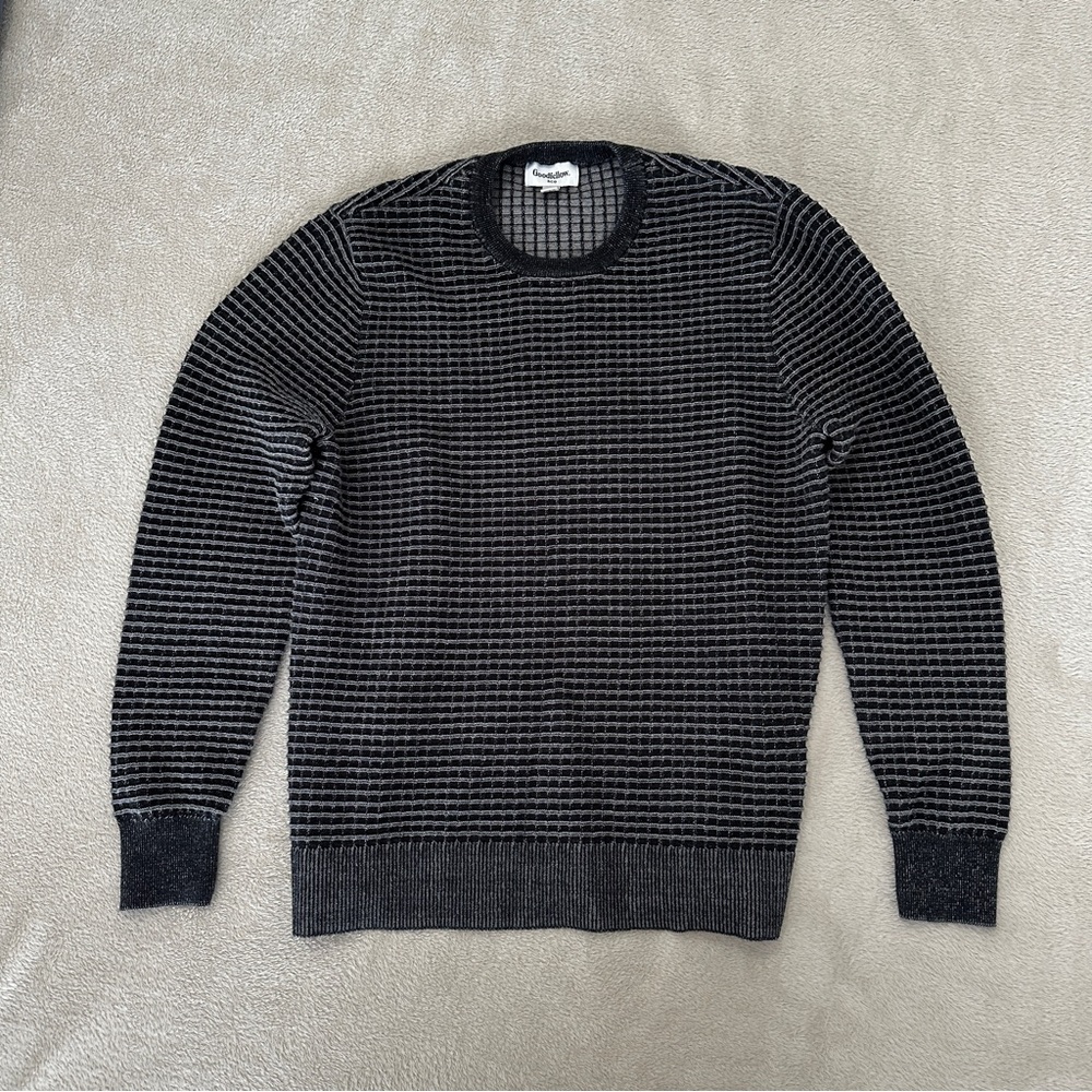 Men’s Goodfellow & Co Black Grey Crewneck Sweater